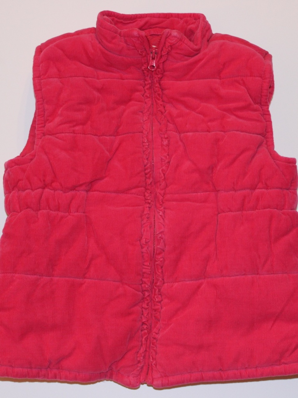 Crazy 8 Pink Corduroy Puffer Vest Girls 4-5 Years Quilted Bow Back